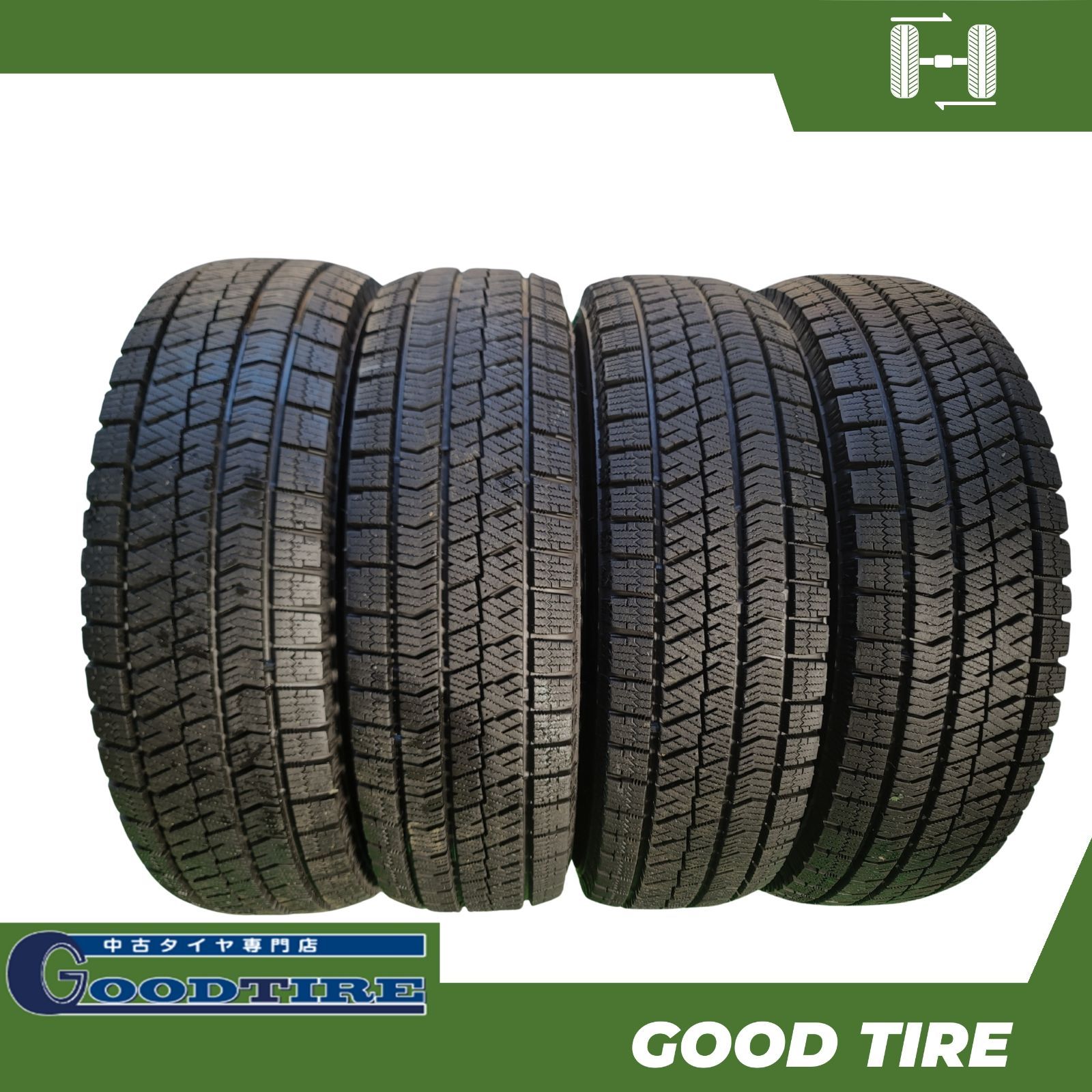 185 70 R 14 ブリヂストン BLIZZAK VRX 3 製 4本 冬用 9分山 タイヤ ポルテ カローラ シエンタ フリード ノート 7190