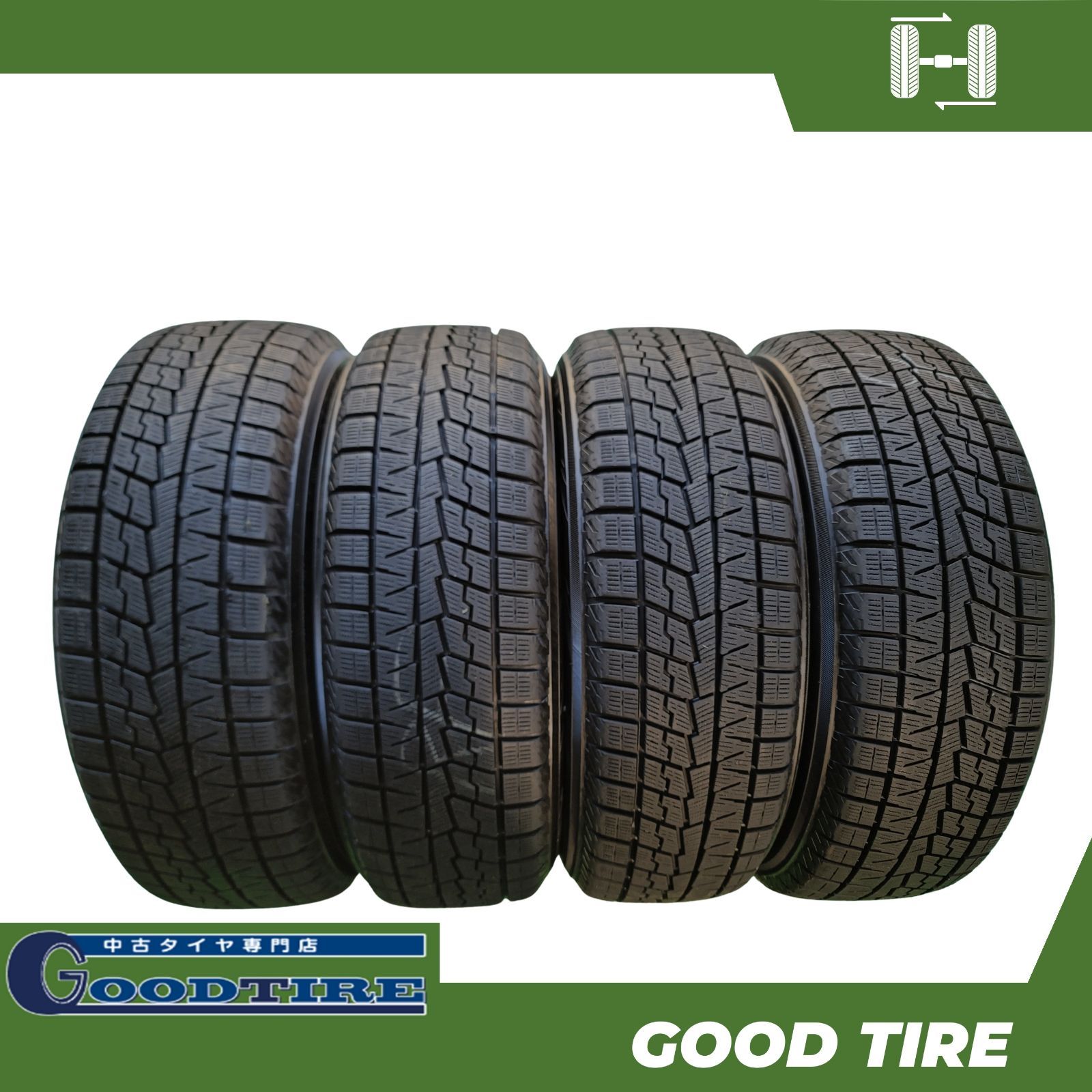 185 60 R 15 ヨコハマ IG 70 製 4本 冬用 9分山 タイヤ アクア フィット シエンタ 7192