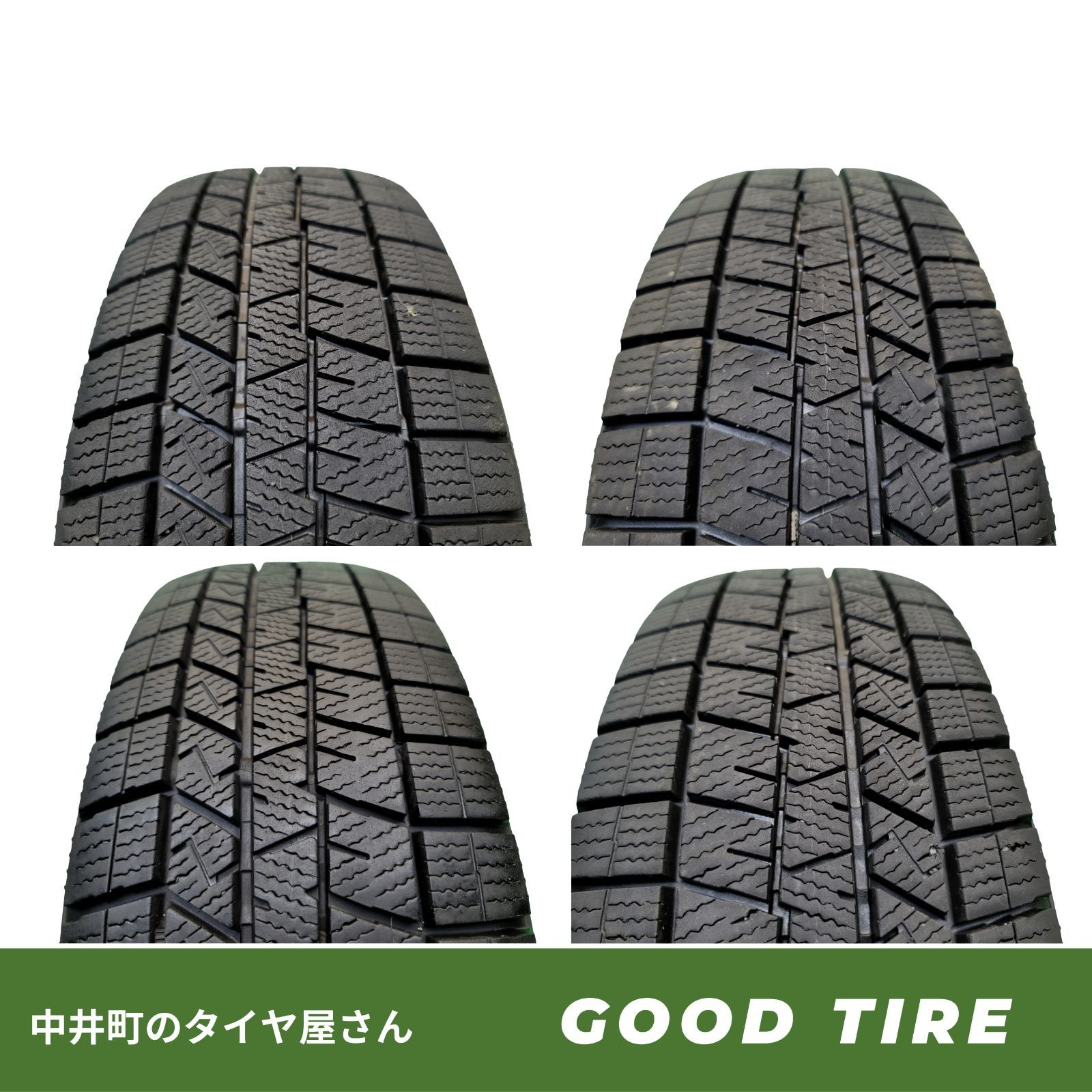 175 65 R 15 ダンロップ VRX 03 2020年 製 3 4本 冬用 8分山 タイヤ アクア フィット ノート 7194