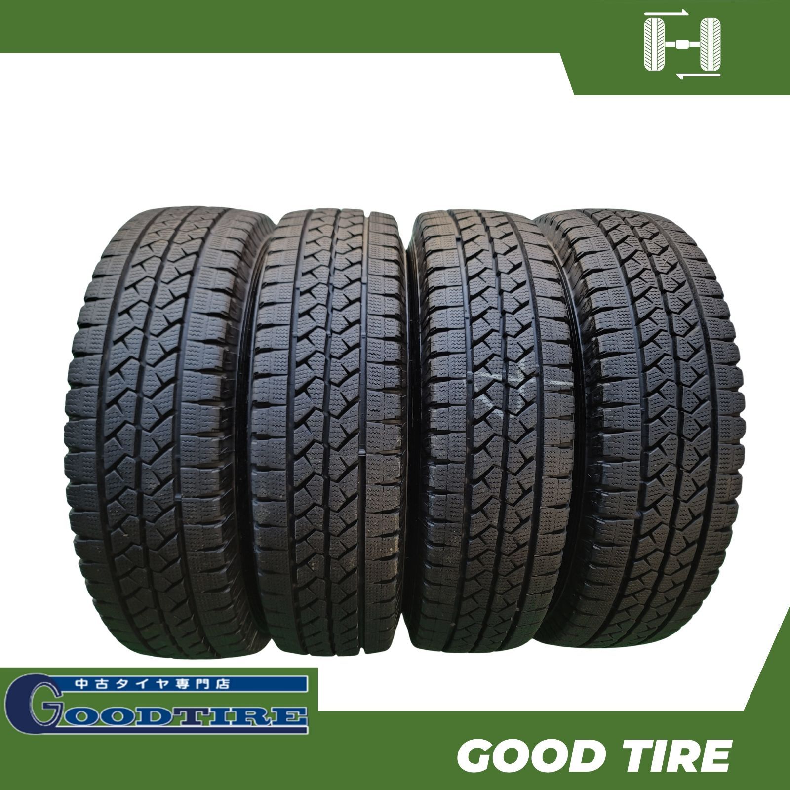 8 PR ブリヂストン BLIZZAK VL 1 製 4本 冬用 9分山 タイヤ タウンエース NV 200 ボンゴバン 7195