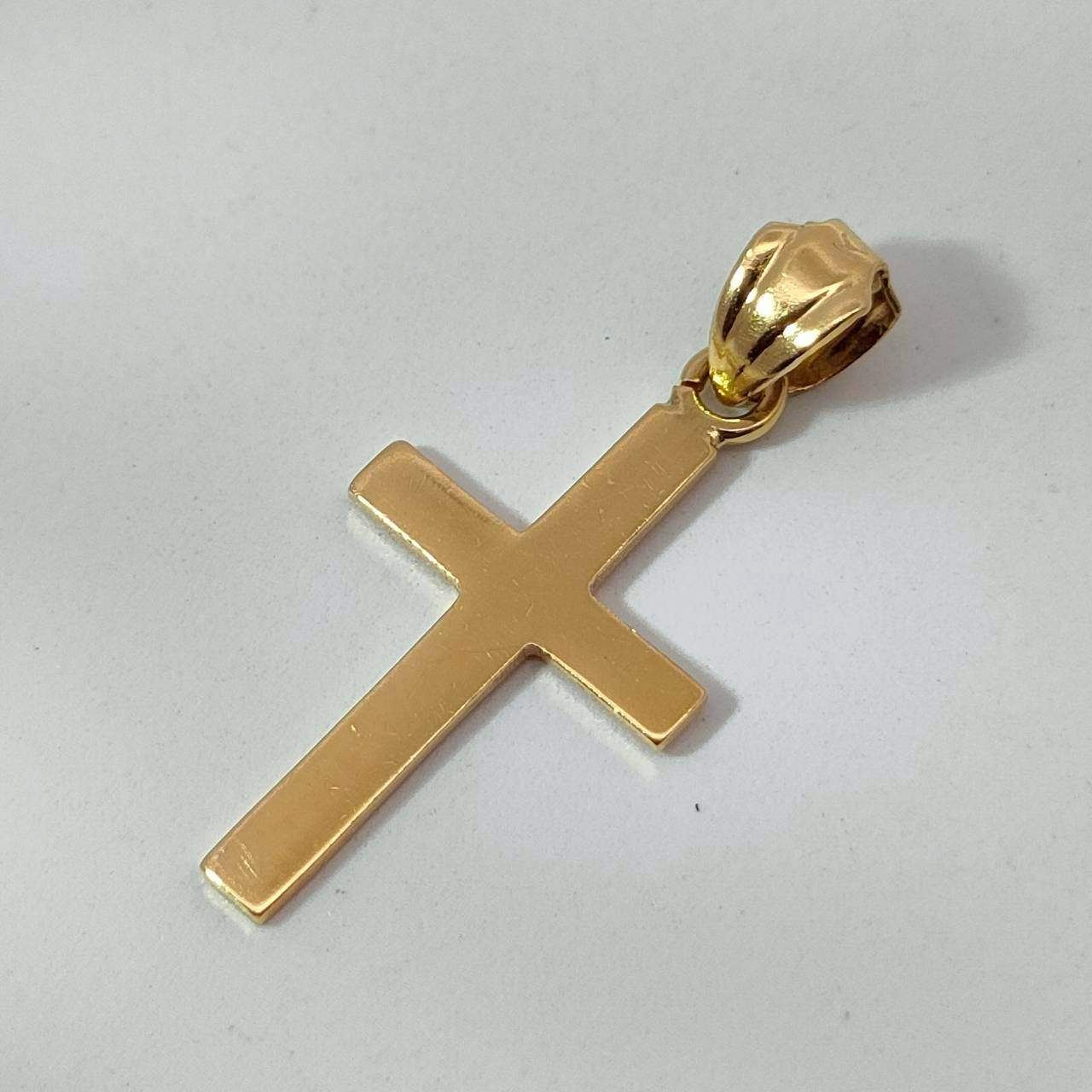 18金 K 18 クロス 十字架 デザインネックレストップ 男女兼用 0 4 g D 722