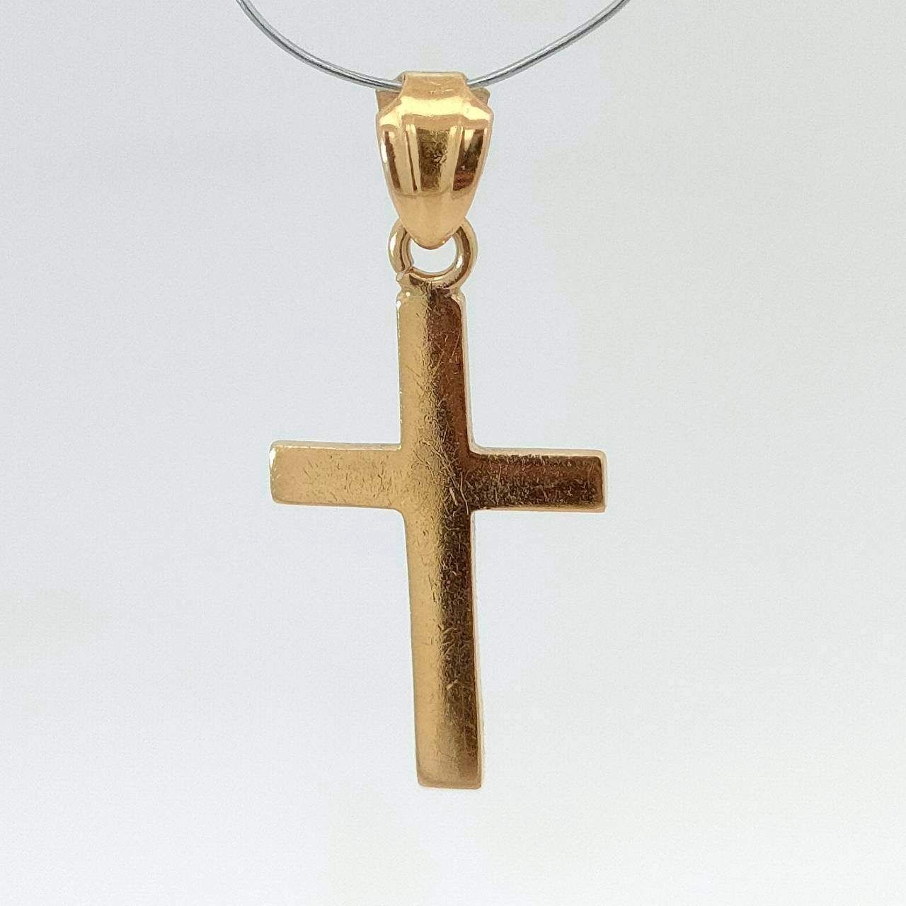 18金 K 18 クロス 十字架 デザインネックレストップ 男女兼用 0.4 g D 722