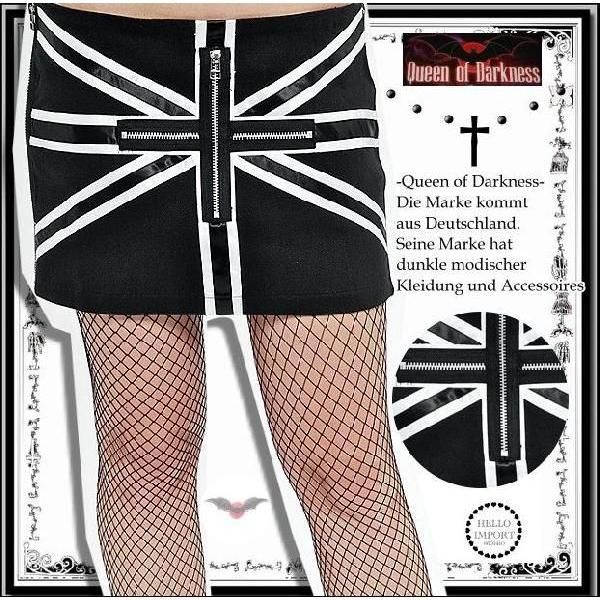 大きいサイズ入荷 パンク 服 ユニオンジャック柄 ローライズスカート 黒 |wosk 045