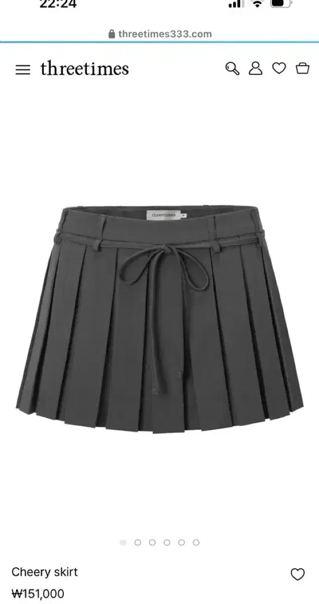 XS スリータイムズ チアリー スカート グレー