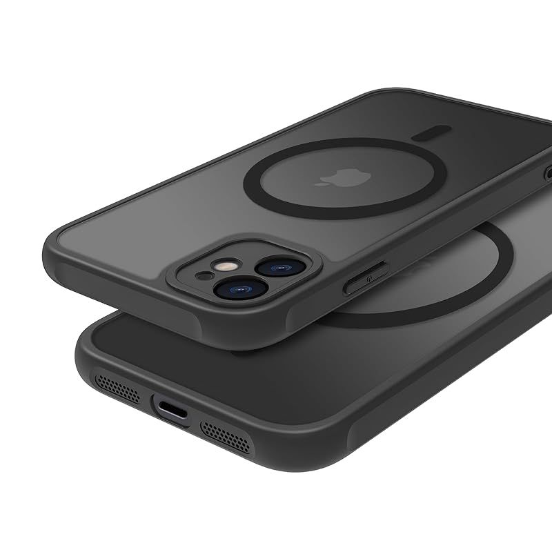 iPhone 11 ケース スマホカバー マット半透明 マグネット搭載