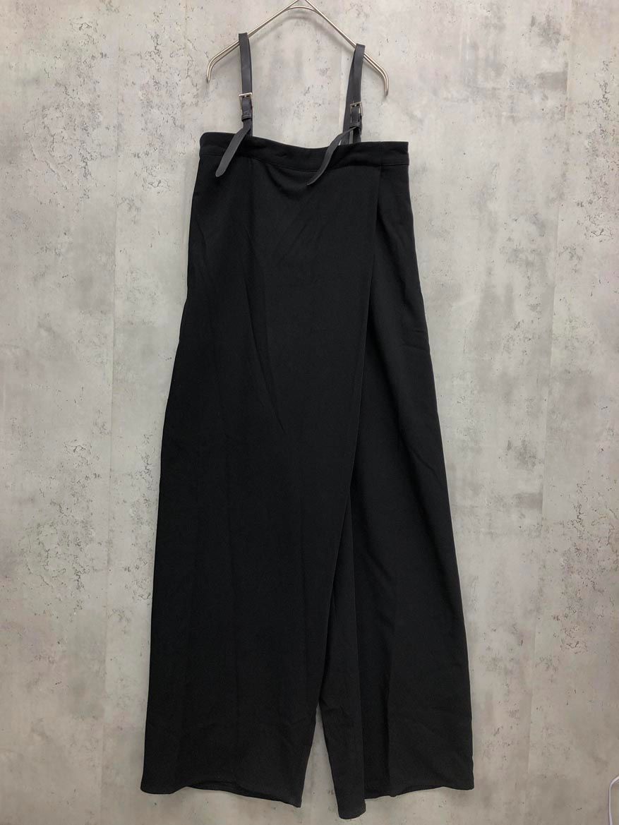 HARE ハレ ショルダーベルト オールインワン ポケット サロペット オーバーオール sizeF|黒 ◎レディース