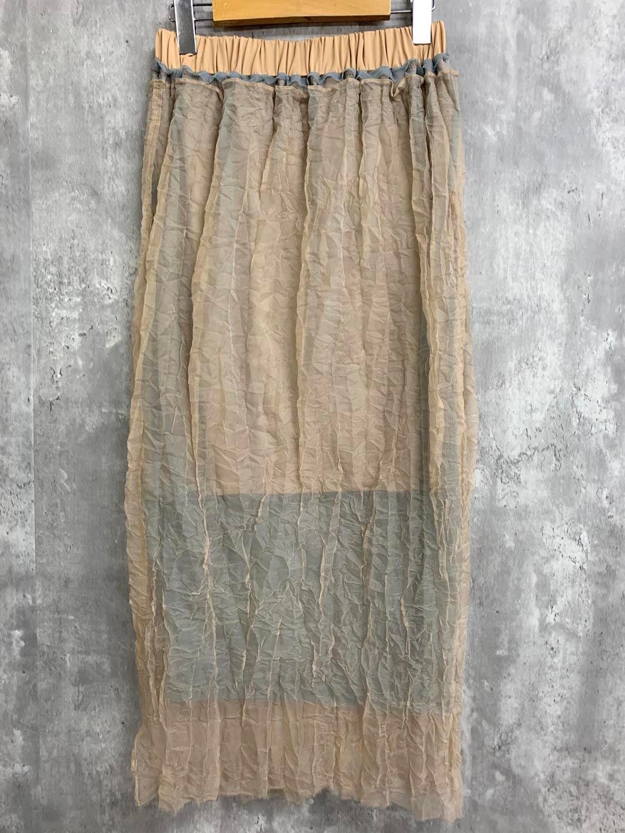 MAISON SPECIAL メゾンスペシャル シアーレイヤードワッシャー スカート sizeF|ベージュ系 ◎レディース