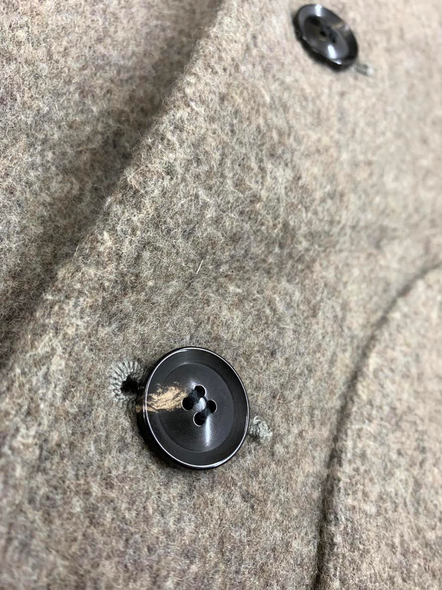 DANTON ダントン ウールモッサ ノーカラー コート ジャケット sizeXS