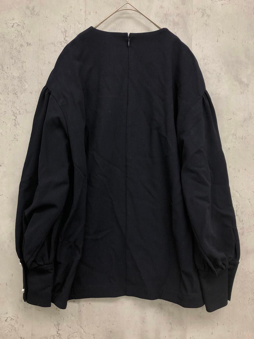 SONO ソーノ フリルバルーン シャツ size 1|紺 ◎レディース