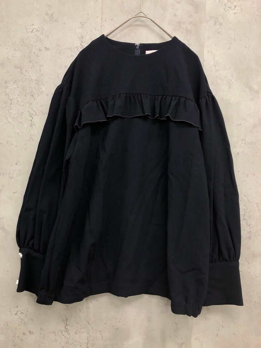 SONO ソーノ フリルバルーン シャツ size 1 紺 レディース
