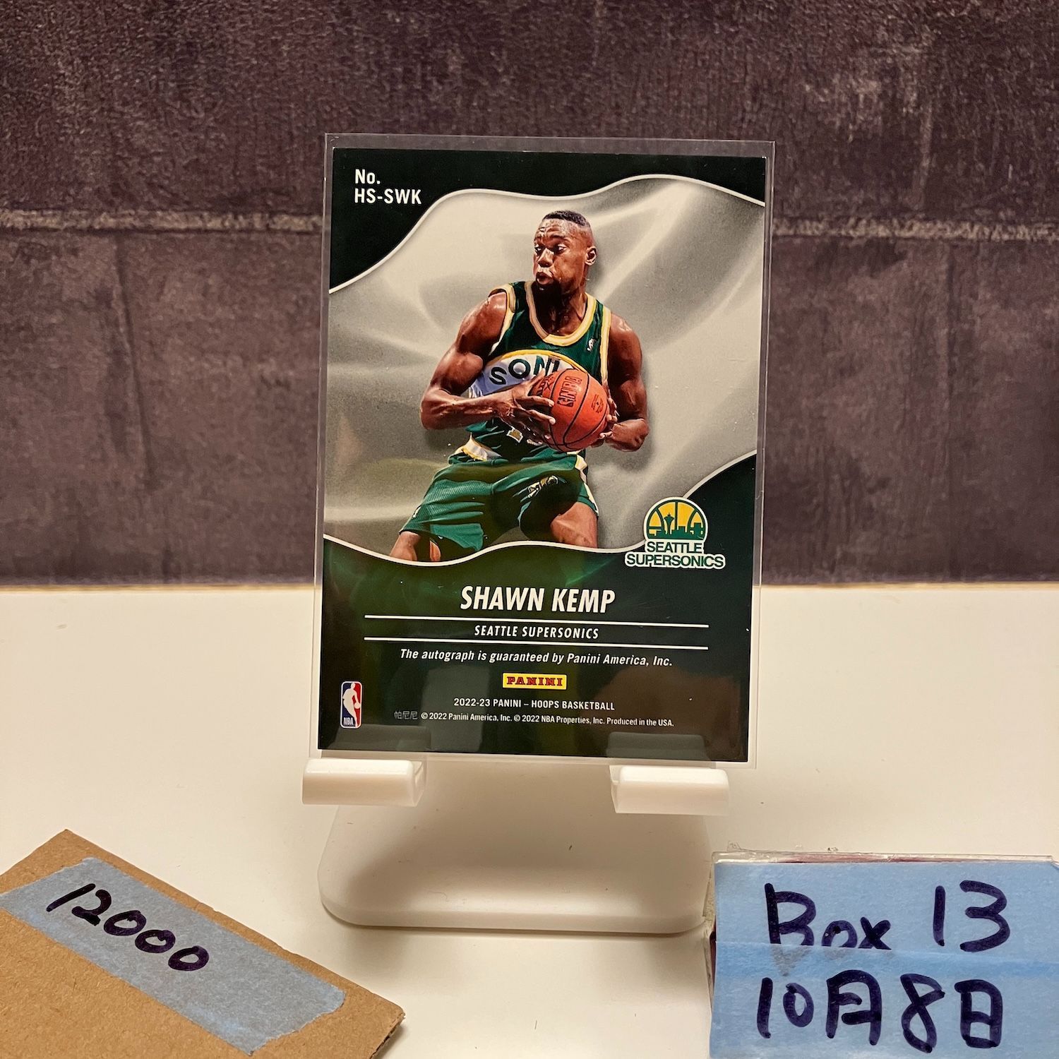2022-23 Panini Hoops Shawn Kemp 直筆サインカード Seattle