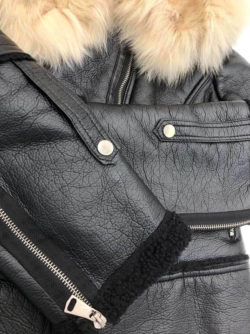 ナルシスファー付きジャケット Narcissus ナルシス 19awnc236 フェイクレザー ファー ジャケット