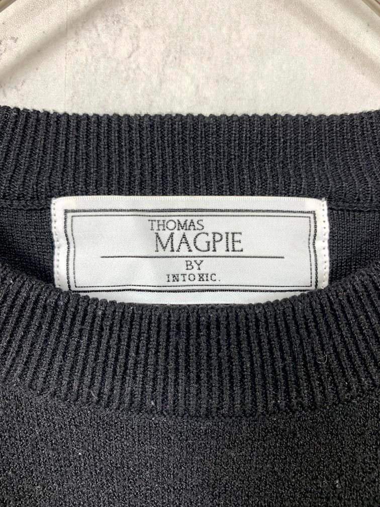 美品☆トーマスマグパイ ロゴニット ブラック THOMAS MAGPIE BY INTOXIC トーマスマグパイバイイントキシック