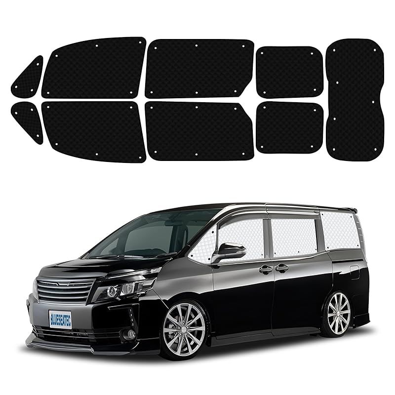 トヨタ ヴォクシー ノア 80系 遮光 カーテン 断熱 露天駐車 着脱簡単 NOAH VOXY 2014年 ～2020年 吸盤設計 車種 設計 車中泊 日除け 収納袋付き セット