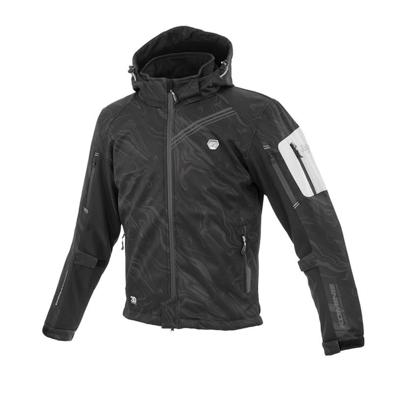 コミネ KOMINE バイク用 07 5795 JK エニグマG 2 ソフトシェルパーカ Black Marble WL