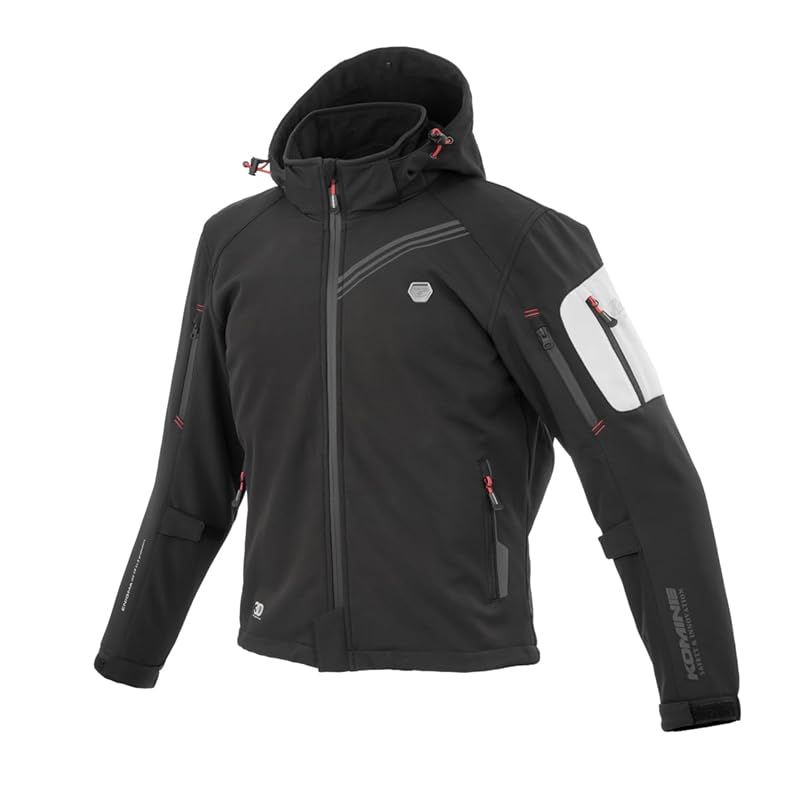 コミネ KOMINE バイク用 07 5795 JK エニグマG 2 ソフトシェルパーカ Black XL