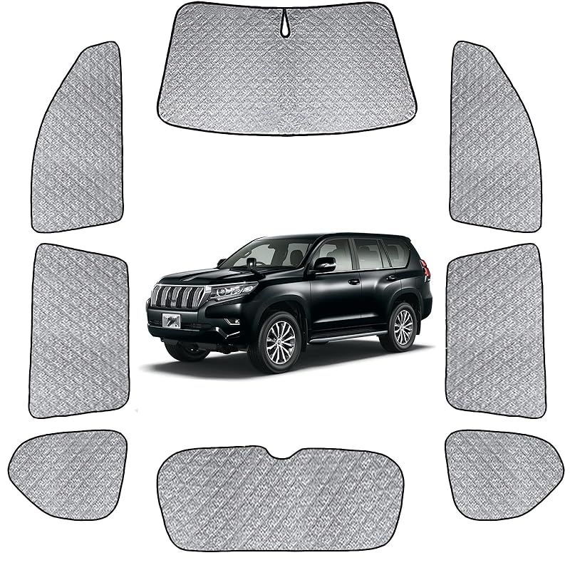 2025 車用 サンシェード プラド 150系 リア用 車中泊 仮眠 マルチサンシェード 断熱 遮光シェード 車窓日よけ 車中泊グッズ アウトドア マルチ 露天駐車 盗難防止 UVカット 日除け PRADO 2017年 - 取付簡単 6層