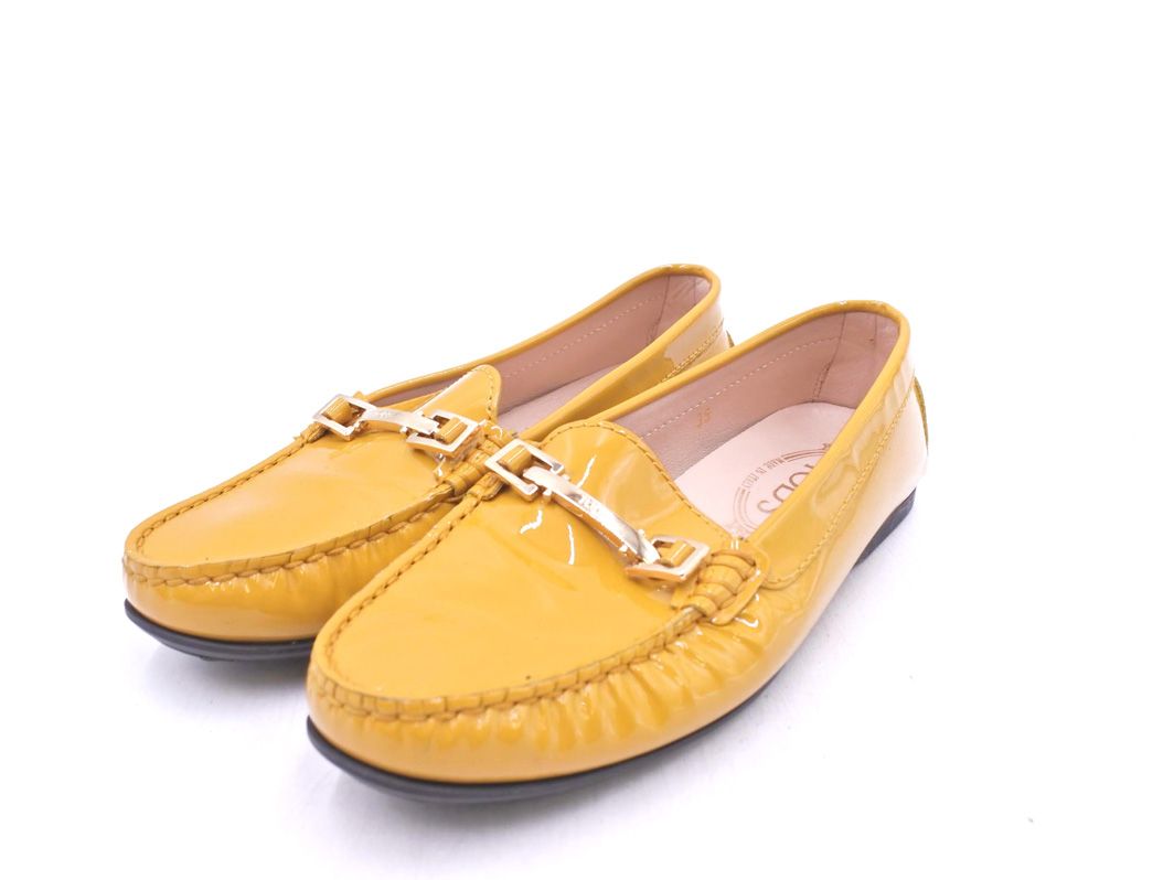 TOD'S トッズ エナメル ドライビング シューズ ビット ローファー