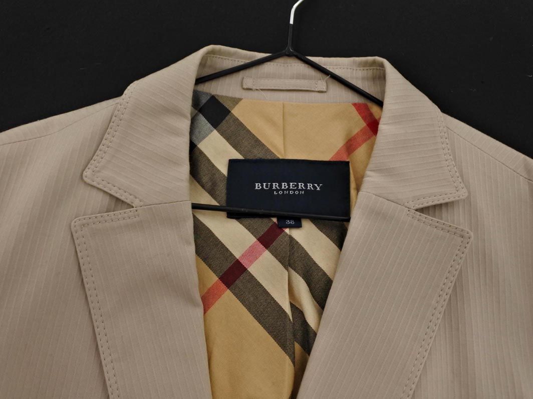 BURBERRY LONDON レディース ジャケット ベージュ 38 BURBERRY LONDON バーバリーロンドン ストライプ テーラード