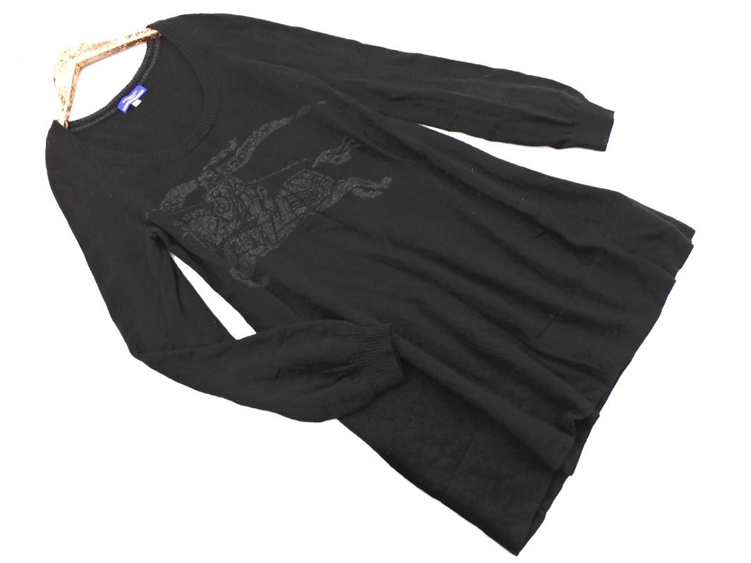 BURBERRY BLUE LABEL バーバリー ブルーレーベル ウール混 ロゴ