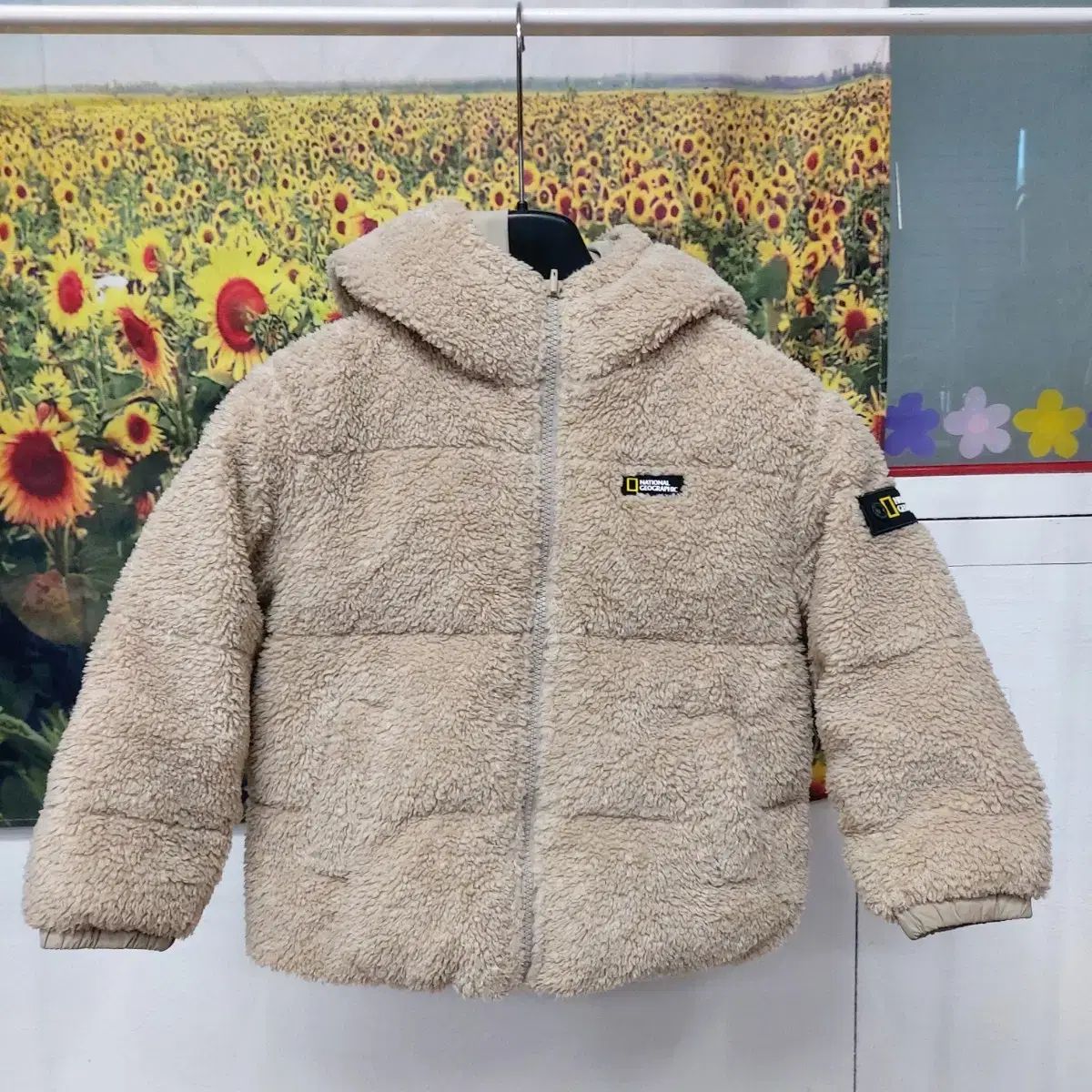 ナショナルジオグラフィック キッズ フリース リバーシブル ショートダウン 110号 5歳 5 K 28