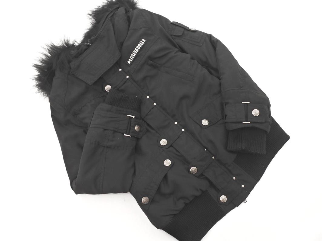 極美品✨リズリサドール Y2K ファージャケット 希少 ブラック ゴールド