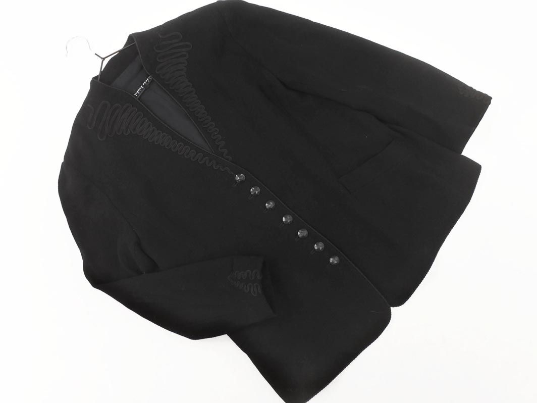 HIROKO KOSHINO ヒロココシノ ウール100% 刺繍 ノーカラー ジャケット