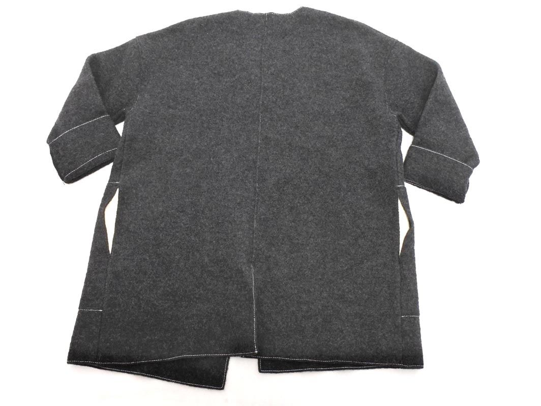 Demi-Luxe BEAMS デミルクスビームス ウール100% ノーカラー