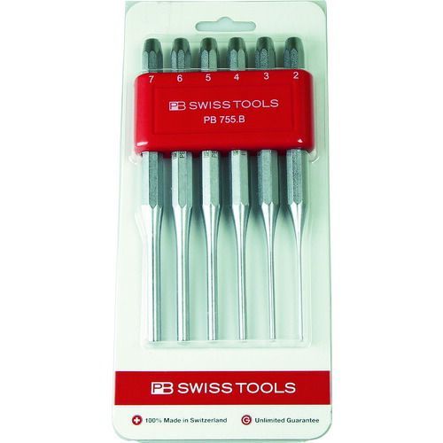 ＰＢスイスツールズ ７５５ＢＣＮ 平行ピンポンチ 八角胴 セット ホルダー付