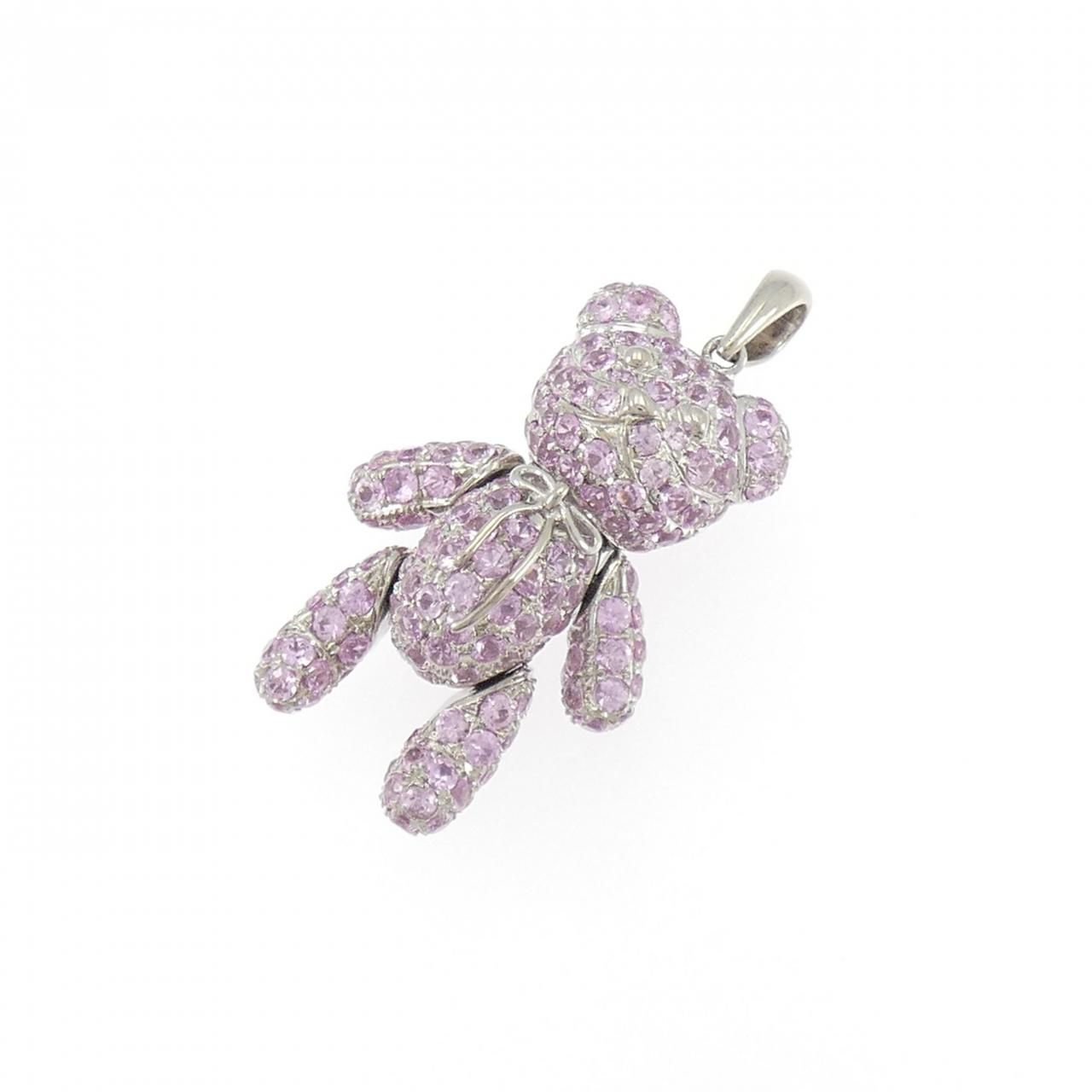 750 WG ベア サファイヤ ペンダント 5 37 CT