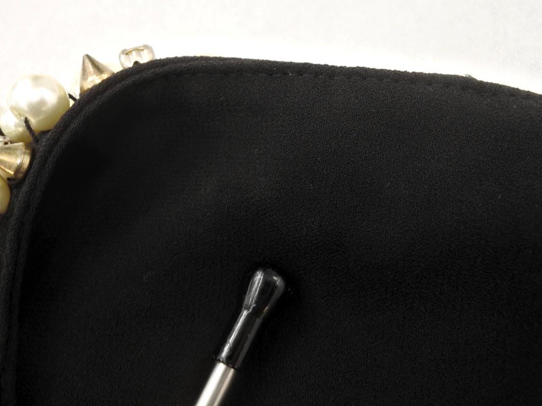 GRACE CLASS グレースクラス ペタルスリーブ スタッズ ビジュー ワンピース size 38|黒 ◎レディース