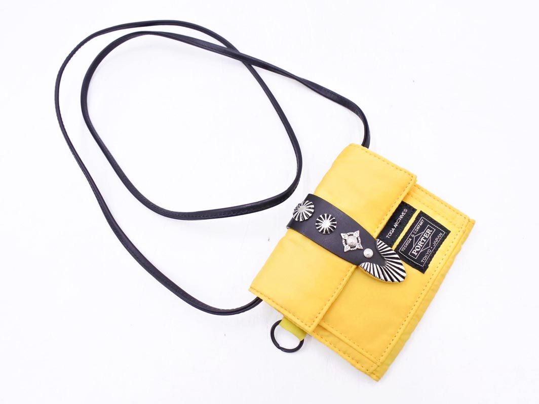 TOGA トーガ TC 01 AG 501 PORTER ナイロン ショルダー 財布 黄 レディース