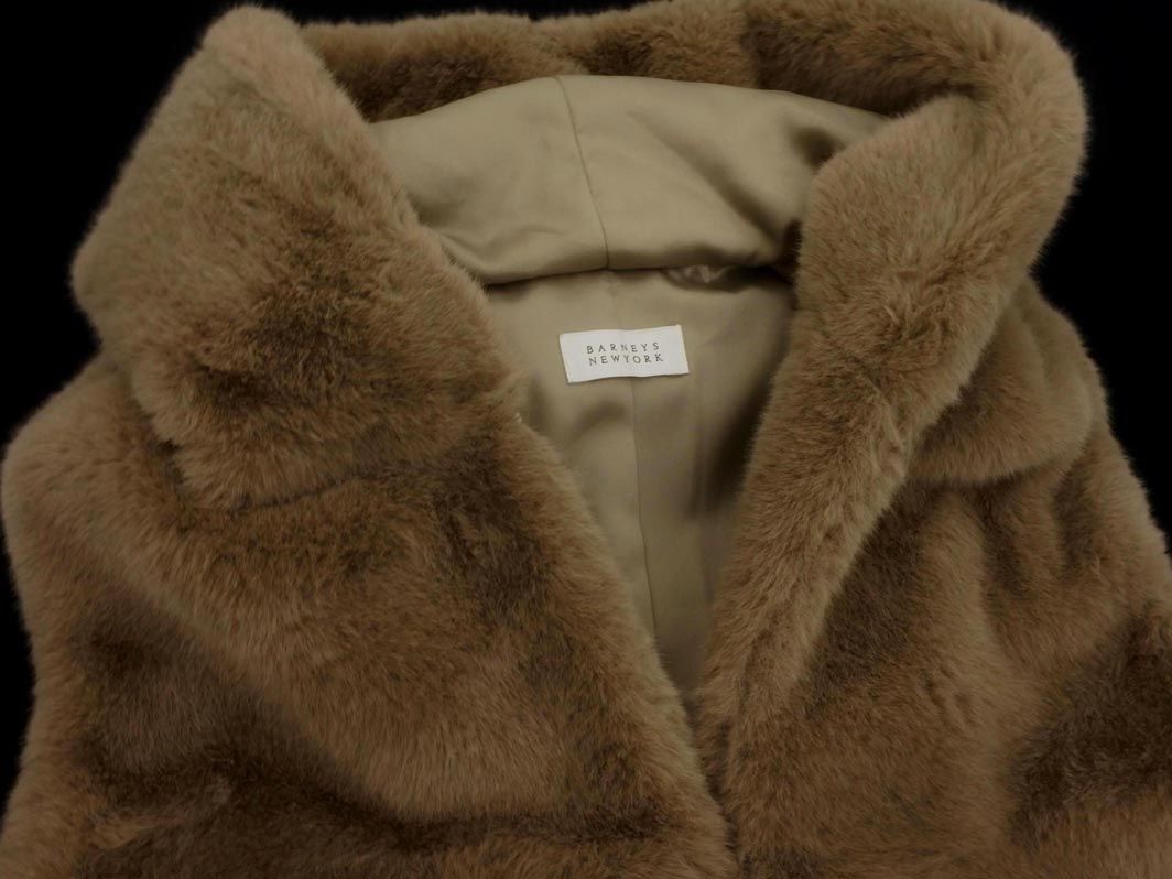 BARNEYS NEW YORK バーニーズ ニューヨーク フェイクファー フード