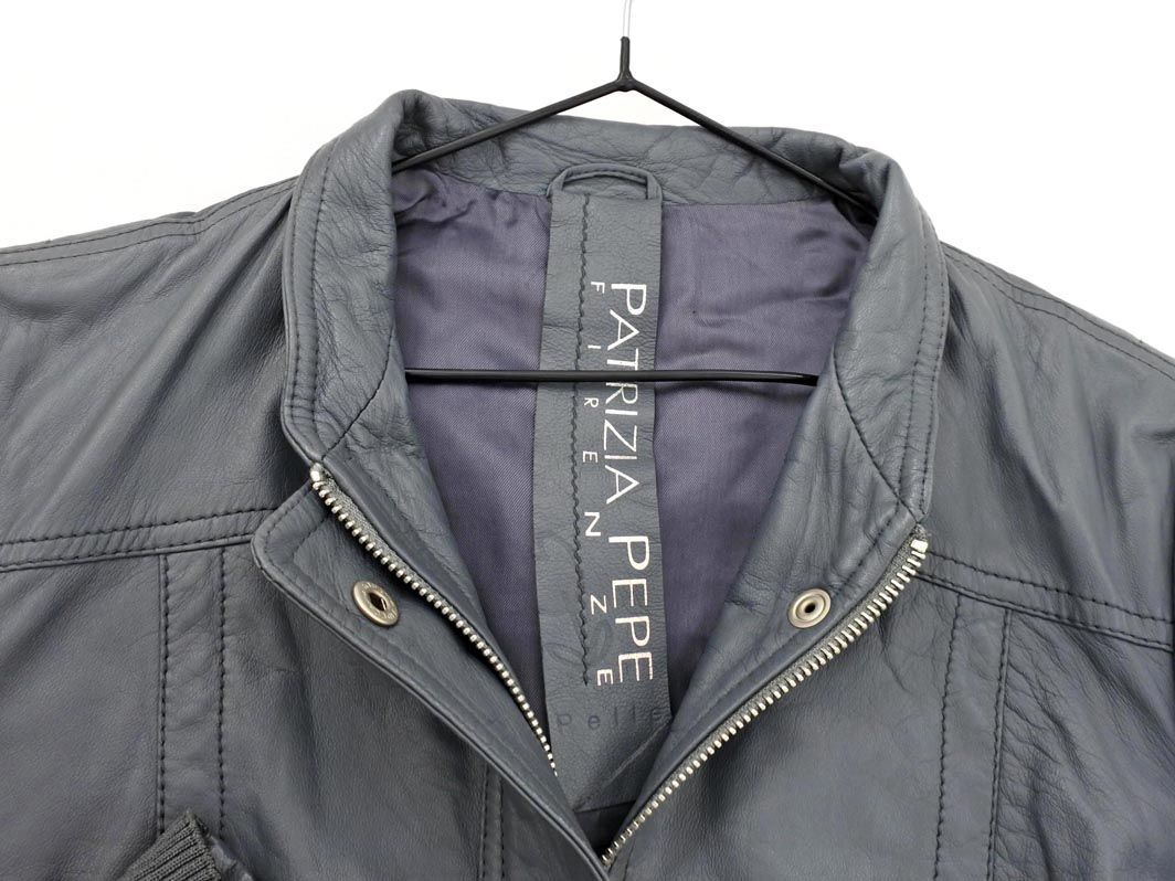 PATRIZIA PEPE パトリッツィアペペ 羊革 レザー ジップ ジャケット