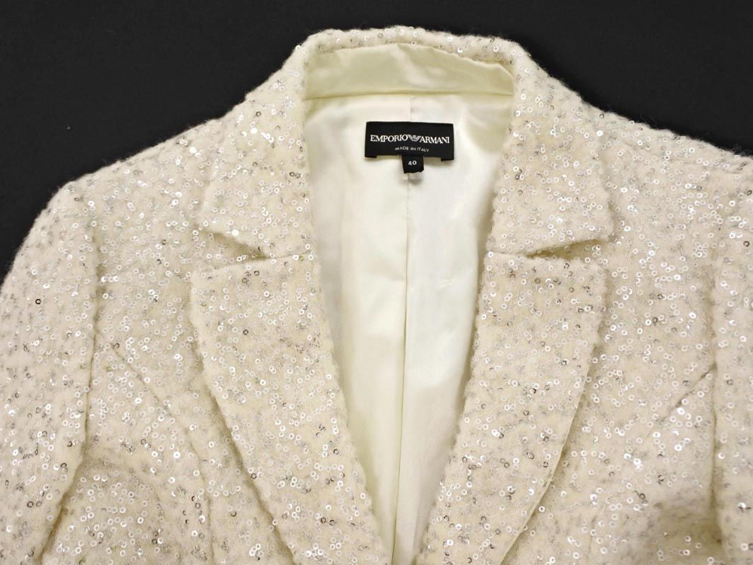 EMPORIO ARMANI エンポリオアルマーニ ウール混 スパンコール