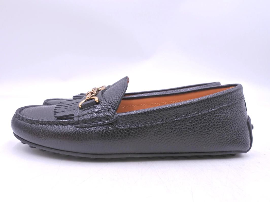 TOD S トッズ レザー ローファー シューズ size 38 24ｃｍ位 黒 レディース