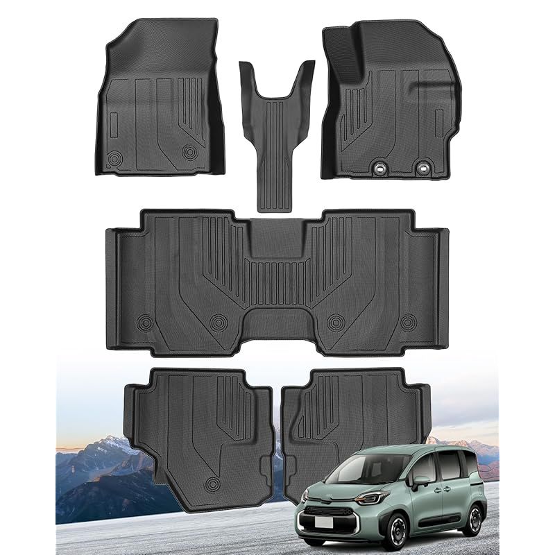 hawjog トヨタ シエンタ フロアマット 10系 MXP 7人乗り モデル以降対応 ガソリン車 ハイブリッド車対応 3 D設計 車種 設計 簡単取り付け 6点セット