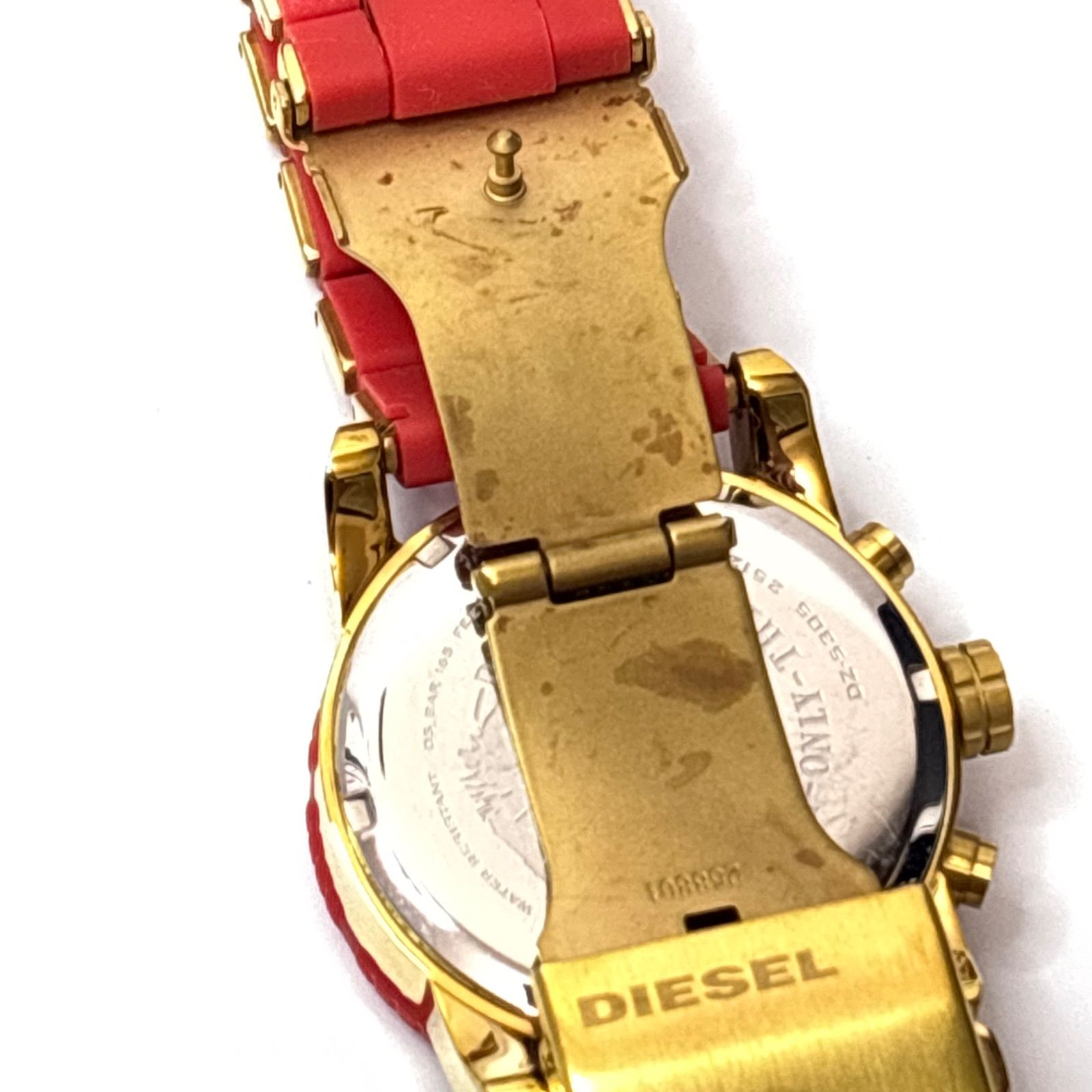 電池交換済稼働品 DIESEL ディーゼル クロノグラフ クオーツ メンズ