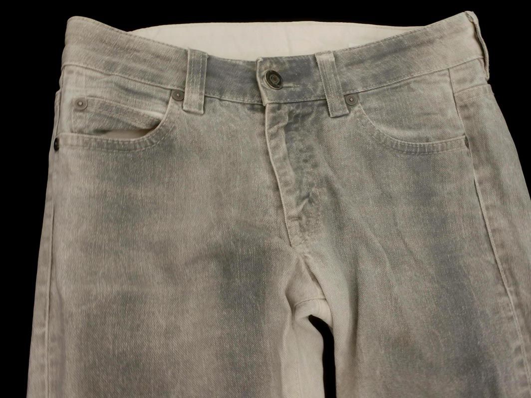 Alexander McQueen アレキサンダーマックイーン 加工 デニムパンツ size 26|グレー ◎レディース