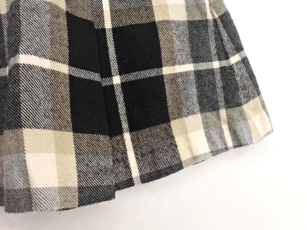 BLUE LABEL バーバリーブルーレーベル ウール タートルネック チェック ドッキング ワンピース size 36|黒ｘベージュ ◎レディース