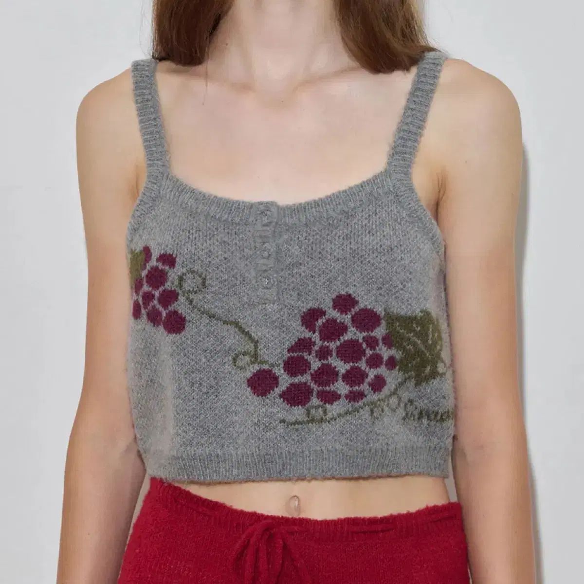 シヌーン グレープ ボタン ビスチェ