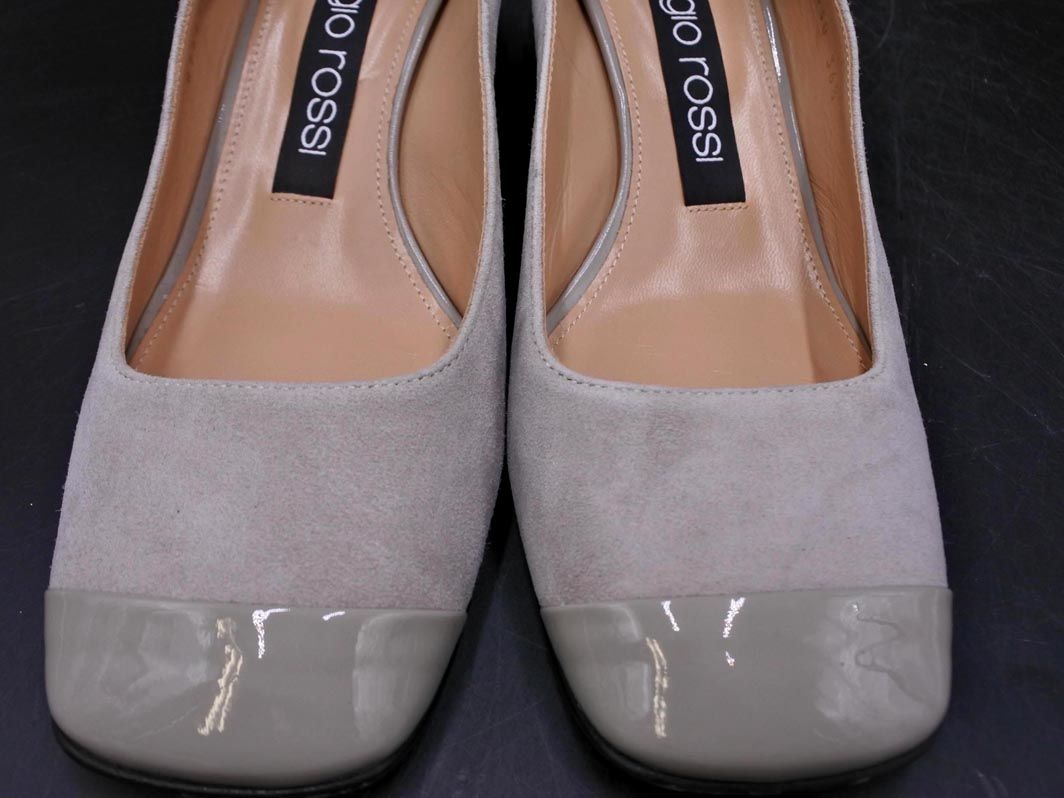 Sergio Rossi セルジオロッシ スクエアトゥ フレアヒール パンプス