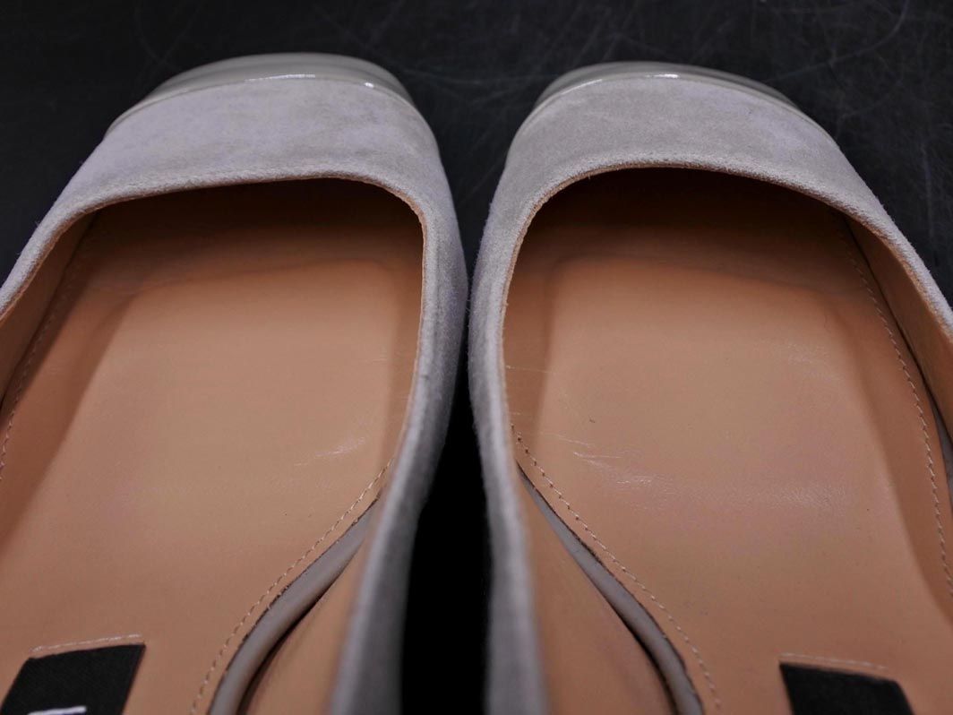  Sergio Rossi セルジオロッシ スクエアトゥ フ ヒール パンプス size 36.5 23.5 cm グレー レディース ハイヒール パンプス パンプス