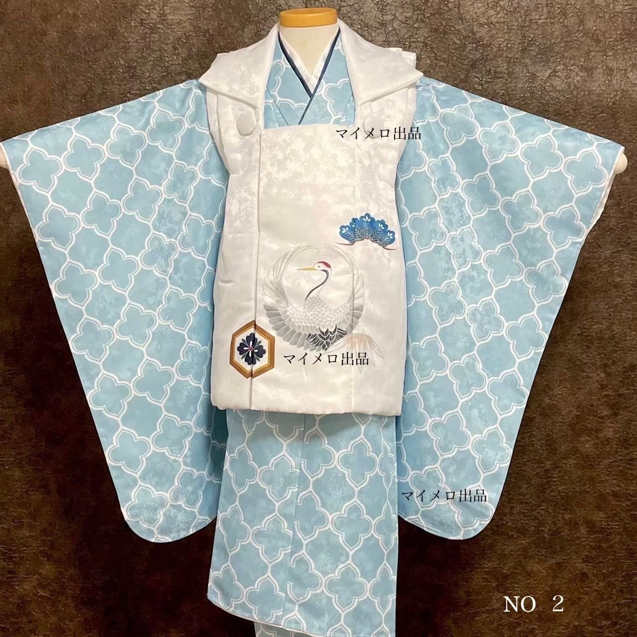 七五三 被布セット 七五三着物 3歳 男の子 男の子被布セット 三歳 三才 男子 キッズ 被布 着物 長襦袢 半衿付き 被布コート 5点セット 重衿 お祝い 前撮り 子供 お正月お宮参り 写真撮影 color NO 2