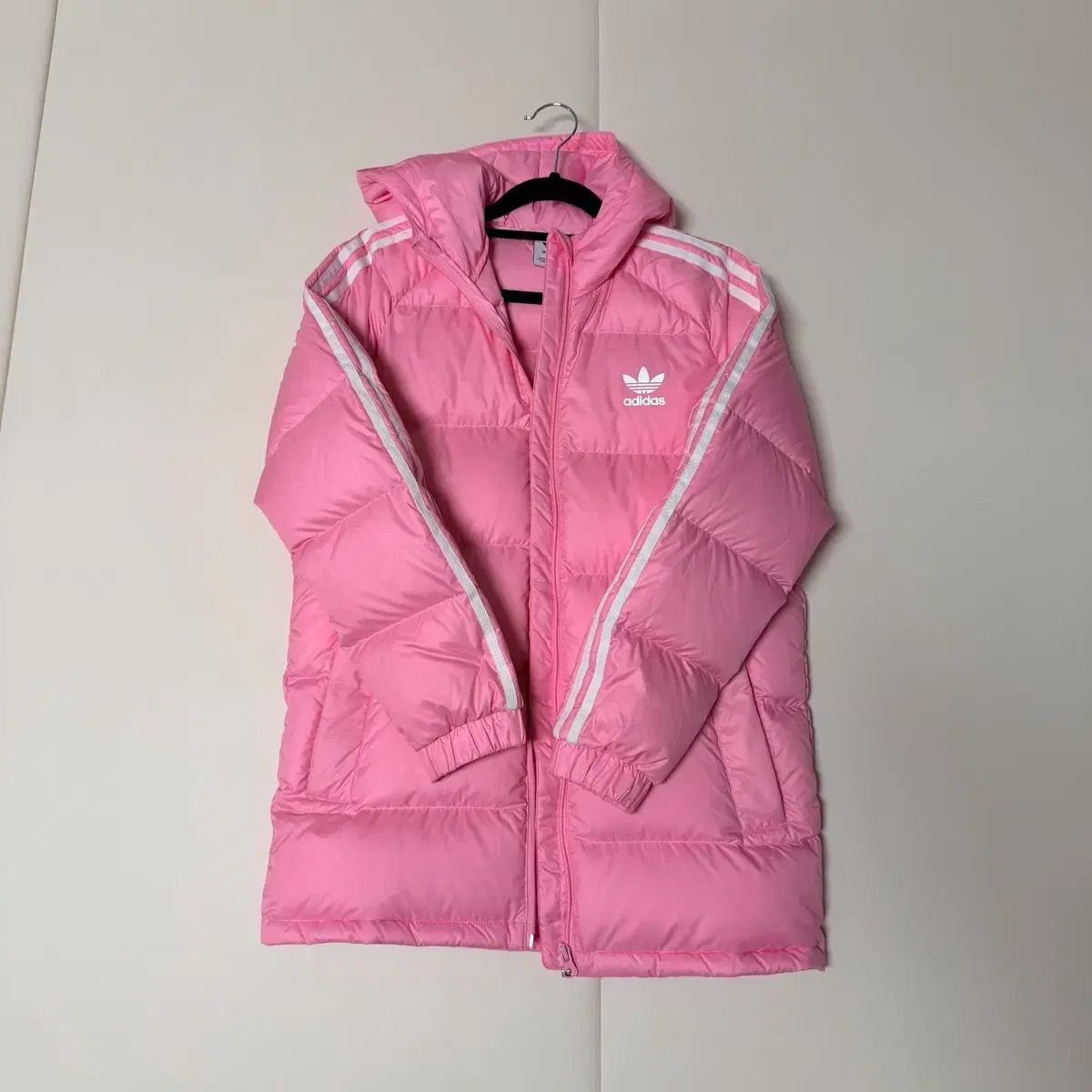 M アディダス オリジナル キッズ ダウンジャケット ロング丈 ピンク