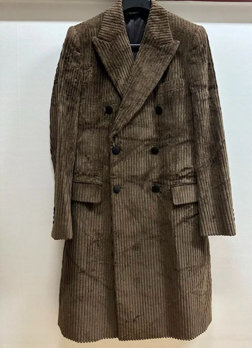 割引 Dolce Gabbana ドルチェ＆ガッバーナ コーデュロイ ダブル ブレスト ロングコート