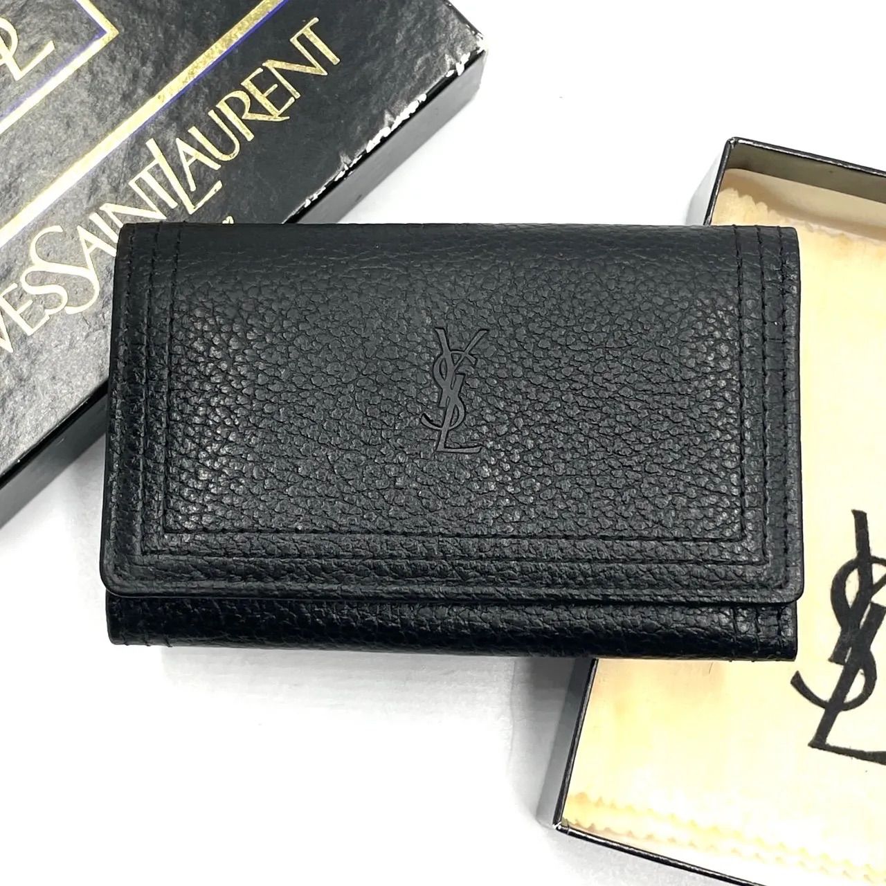 未使用級○ Yves Saint Laurent イヴサンローラン キーケース 5連 YSL