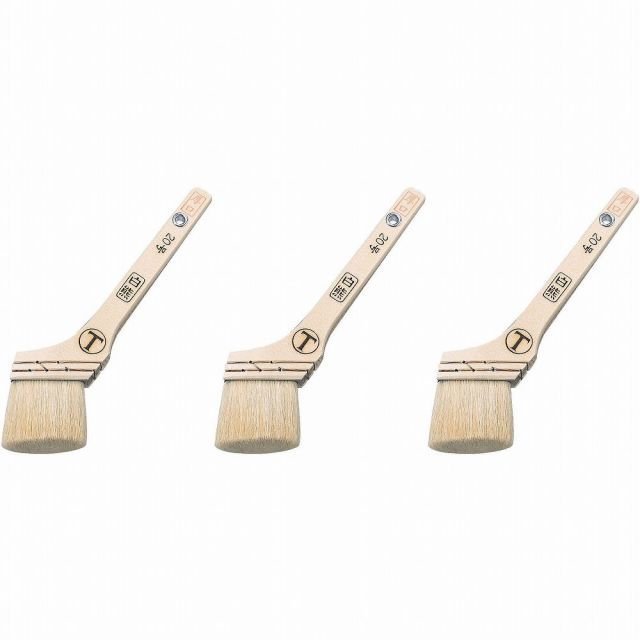 ハンディ クラウン - ラック ニス用刷毛 白熊 厚口 筋違 白 ２０号 セット