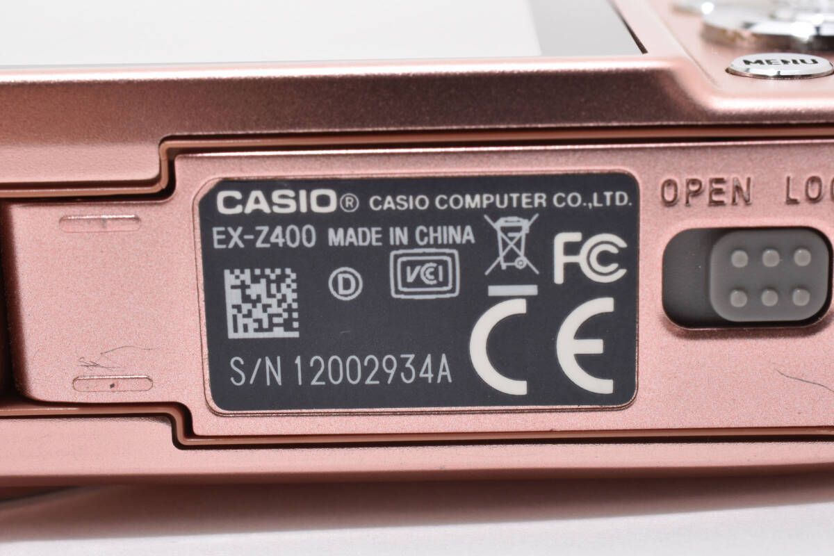 美品 CASIO EXILIM EX-Z400 ピンク バッテリー付属 CASIO EXILIM EX-Z400 ピンク 新品バッテリー付