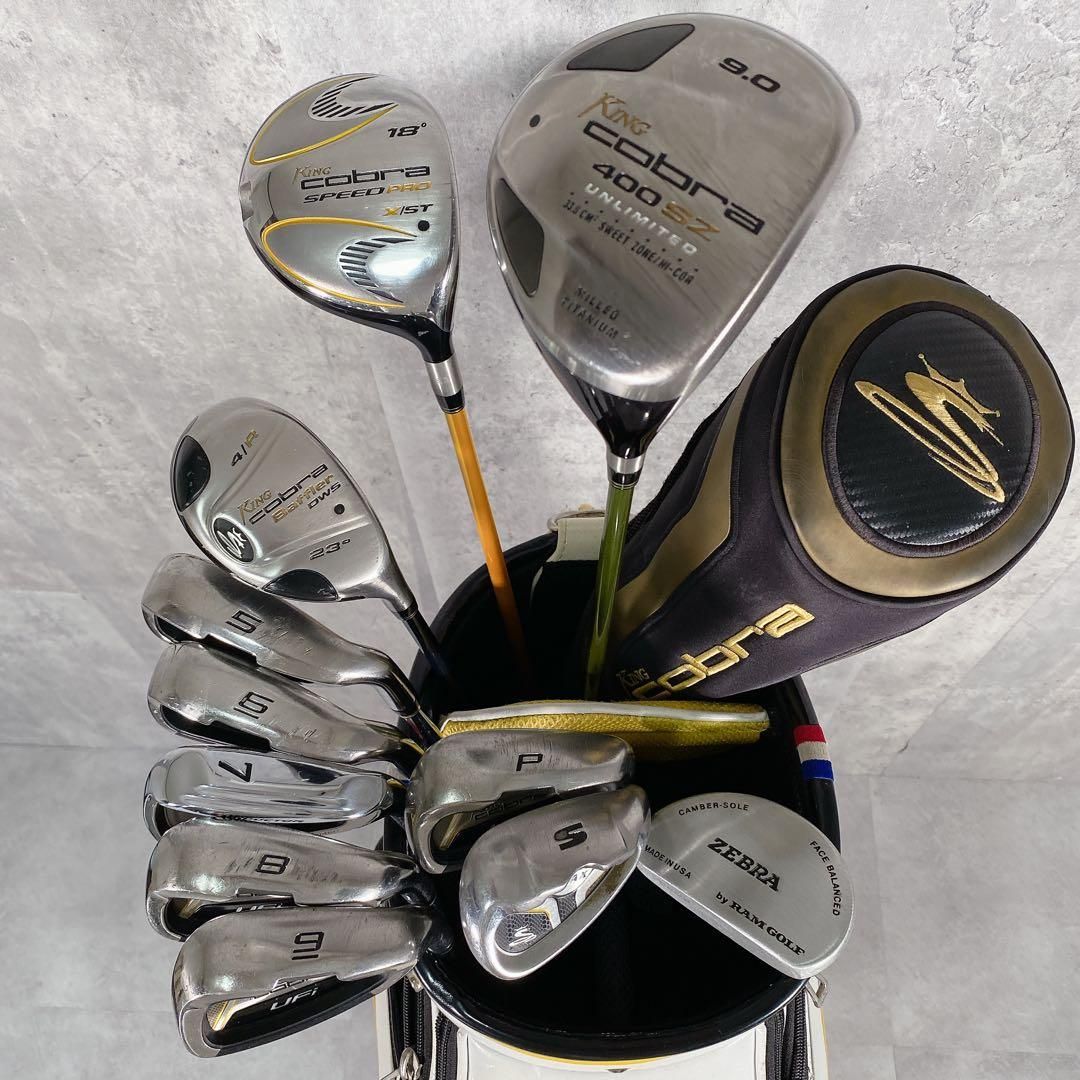 King Cobra SZ キングコブラ ゴルフクラブ12本フルセット V395 キングコブラ 他 メンズ ゴルフ クラブセット 12点 フレックスS